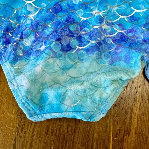 JUSTICE Mermaid Bikini Swimsuit Girls 8 Ruffled Two Piece Bathing Suit Bathers - Picture 7 of 11